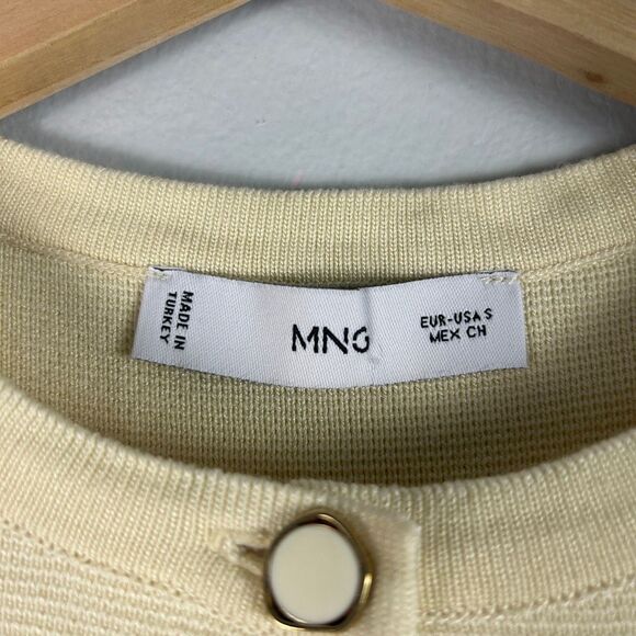 MNG Mango Ribbed Knit Sleeveless Button-Up Vest Top - Picture 7 of 7